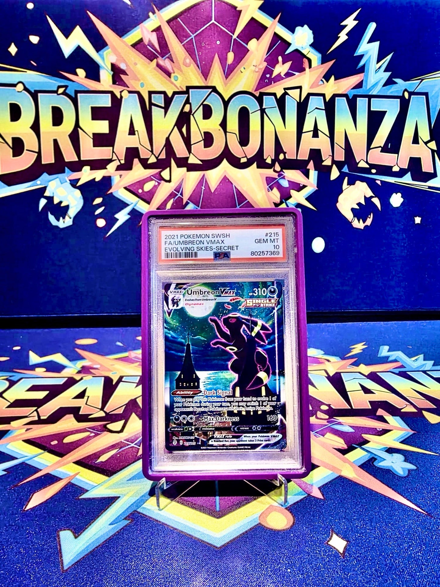 🌙 Evolving Skies Umbreon VMAX PSA 10 MAJOR Wheel 🌑